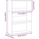  Regal za knjige boja hrasta 80x30x114 cm konstruirano drvo | Eponuda.com