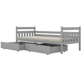  Drveni dječji krevet Dawid - sivi - 180x80 cm - S 2 ladice | shoptok.hr