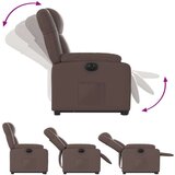  naslonjač na podizanje od umjetne kože smeđi | shoptok.hr