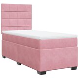 The Living Store Box spring postelja z vzmetnico roza 90x190 cm žamet - Box Spring Postelja, (21488848) | Shoptok.si