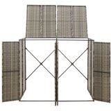  Spremište za 2 kante za smeće sivo 140 x 80 x 117 cm poliratan | shoptok.hr