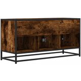 TV ormarić dimljeni hrast 100x35x50cm konstruirano drvo i metal | shoptok.hr