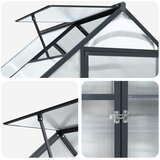  Vrtni staklenik s vratima Antracit 183,5 x 123 x 207 cm | shoptok.hr