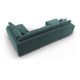 Cosmopolitan Design Petrolej zelena baršunasti sklopiva/s prostorom za odlaganje kutna garnitura (s desnim kutom/u obliku slova "U") Kyoto – | shoptok.hr