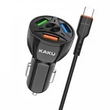 avtopolnilec KSC-493 3.0 qc s kablom 1m type c - črn