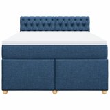  Krevet s oprugama i madracem plavi 160x200 cm od tkanine | shoptok.hr
