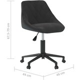  Vrtljiv pisarniški stol črn žamet, (21377332) | Shoptok.si