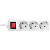 Logilink produžni kabl 3 mesta, prekidač, 1.5m, beli ( 5513 ) | ePonuda.com