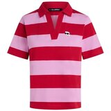 Karl Lagerfeld Polo majice kratki rokavi IKON PATCH STRIPE SSLV POL Rožnata Cene