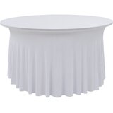  Rastezljive navlake za stol 2 kom duge 120 x 74 cm bijele | shoptok.hr