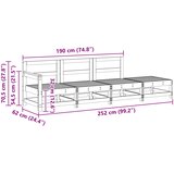  Sekcionalna sofa Vosak Smeđa 252 x 62 x 70,5 cm | shoptok.hr
