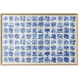  Plakat - Azulejos Tiles - traditional Portuguese ceramic tiles 90x60 Zlatni okvir | shoptok.hr