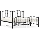 Metalni okvir kreveta s uzglavljem i podnožjem crni 183x213 cm | shoptok.hr