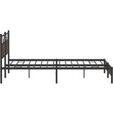 Metalni okvir kreveta bez madraca smeđa boja hrasta 193x203 cm | shoptok.hr