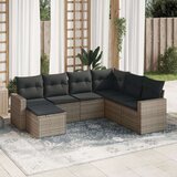 vidaXL 7-dijelni set vrtnih sofa sivi od poliratana | shoptok.hr