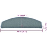  Prostirke za stepenice 30 kom 65x24x4 cm morsko plave poluokrugle velike | shoptok.hr