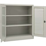 vidaXL Pisarniška omara svetlo siva 90x40x105 cm jeklo | Shoptok.si