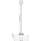  visilica na sajli kivi 1xE27/15W/230V beli | Eponuda.com
