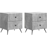  Noćni ormar 2 kom. Betonska siva 43 x 34,5 x 47,5 cm | shoptok.hr