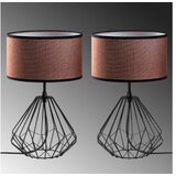 Opviq Set stolnih lampi Diamond-S-708, 25x25x43 cm, IP20, 2 komada, Smeđe-crna | Eponuda.ba