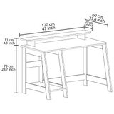 Hanah home Radni sto Country, 120x73x60 cm, Hrast-bijeli | Eponuda.ba