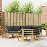  Set vanjskih sofa 7 kom. Bijela i antracit Poliester Smeđa 245 x 126,5 x 73 cm | Shoptok.si