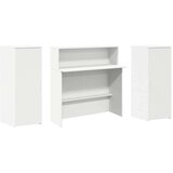  pisalna miza z recepcijskim pultom in omarami, inženirski les, bela, 180x50x103,5 cm | Shoptok.si