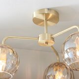 Endon 91968 - plafonski luster dimple 3xE14/25W/230V zlatna/zadimljeno bež | Eponuda.com