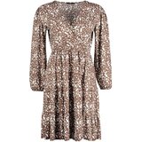 Trendyol Curve Plus Size Dress - Brown - A-line | shoptok.hr