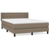  Box spring postelja z vzmetnico taupe 140x200 cm blago, (20896209) | Shoptok.si