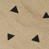  Ručno rađeni tepih od jute s uzorkom trokuta 120 cm | shoptok.hr