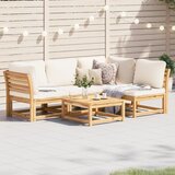  The Living Store Vrtna lounge garnitura z blazinami 5-delna trden akacijev les - Vrtna Sedežna Garnitura, (21481774) | Shoptok.si