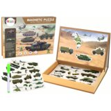 A set of educational magnetic puzzles with a land war motif Cene
