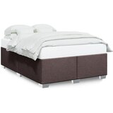 Maison Chic Posteljni okvir - Dvoposteljna postelja - Zakonska postelja brez vzmetnice temno rjav 140x200 cm tkanina-J12816, (21775705) | Shoptok.si