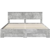  Krevetna konstrukcija s ladicama Betonski sivi 180 x 200 cm | shoptok.hr
