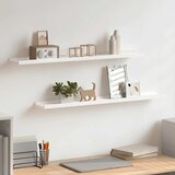  Zidne police za fotografije 2 kom bijele 80 x 9 x 3 cm MDF | shoptok.hr