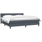  Krevet s oprugama i madracem tamnosivi 180x210 cm baršunasti | shoptok.hr