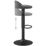  Barski stolček temno siv žamet, (20817378) | Shoptok.si