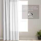 AmeliaHome Curtain VELVET color white style classic silver eyelets type of material - textiles velvet 140x245 | shoptok.hr