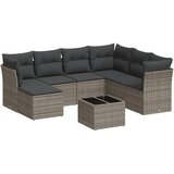  The Living Store Vrtna sedežna garnitura 8-delna z blazinami siv poli ratan - Vrtna Sedežna Garniture, (21451124) | Shoptok.si