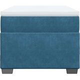 vidaXL Box spring postelja z vzmetnico temno modra 80x200 cm žamet | Shoptok.si