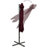  Konzolni suncobran sa šipkom i LED svjetlima 300 cm bordo | shoptok.hr