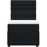 vidaXL Box spring krevet s madracem crni 100x200 cm baršunasti | shoptok.hr