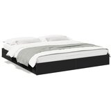  Okvir za krevet s ladicama crni 200x200 cm konstruirano drvo | Eponuda.com