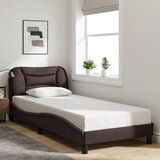Maison Chic Posteljni okvir - Enojna postelja - Postelja za odrasle brez vzmetnice temno rjav 90x200 cm blago-J7803, (21761463) | Shoptok.si