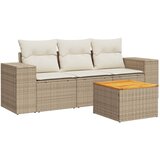  4-dijelni set vrtnih sofa s jastucima bež od poliratana | shoptok.hr
