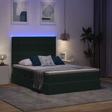  LED krevet za pohranu s madracem Tamnozelena 140 x 200 cm | shoptok.hr