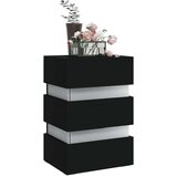 vidaXL LED nočna omarica črna 45x35x67 cm iverna plošča | Shoptok.si