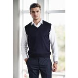 Dewberry 90829 V Neck Sleeveless Knit Mens Sweater-NAVY BLUE Cijene