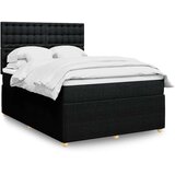  Krevet s oprugama i madracem crni 140x200 cm od tkanine | shoptok.hr